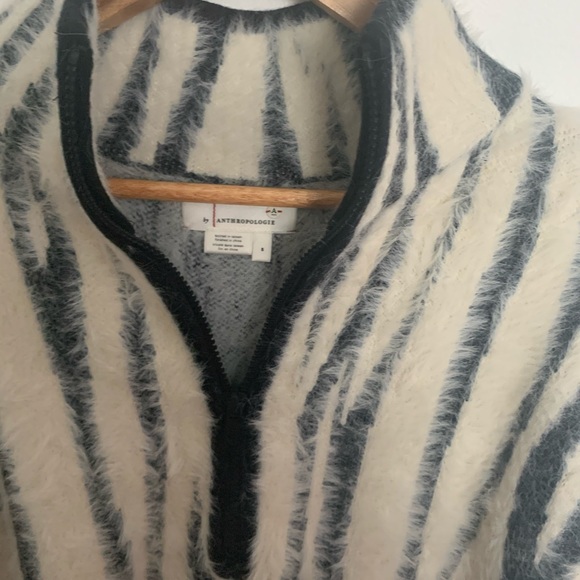 NWT soft anthro eyelash sweater half zip pullover - Picture 3 of 7
